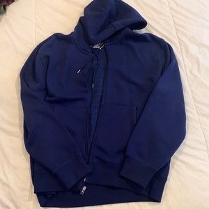 Oversized navy zip up